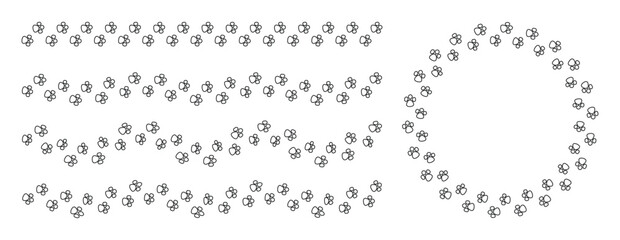 Obraz premium Footpath trail of animal - Animal footprint seamless pattern. Dog Footprint Icon vector.