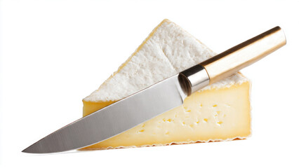 Brie Cheese Wedge with Knife