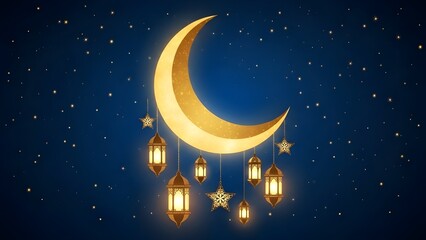 Fototapeta premium Eid Decorations: A Symphony of Lights and Colors