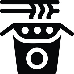 vector illustration of a black and white icon with a pictogram