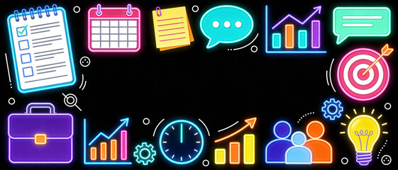 Kpi performance card with target, marketing, chart, analysis, strategy, management, graph