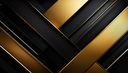 Obraz premium abstract geometric black and gold luxurious background design