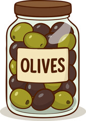 Vector illustration of the olive and olive oil concept.