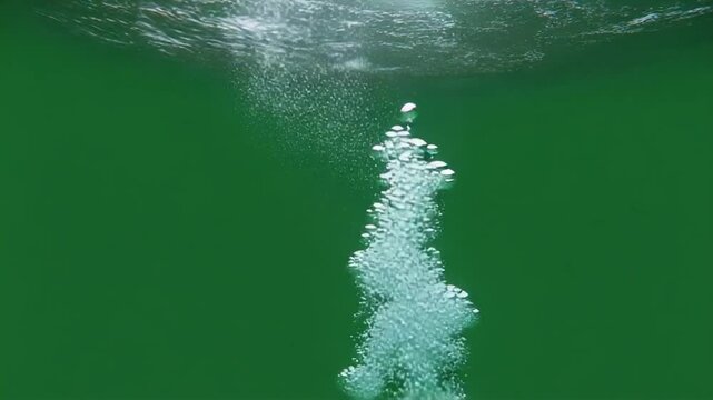 underwater bubbles on a green screen for vfx projects video