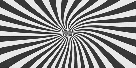 Black and white grunge starburst vector illustration for a retro sunbeam ray texture wallpaper design