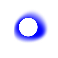 Blue color soft blurry gradient shape with copy space isolated on transparent background. 