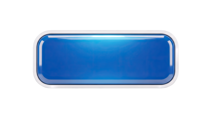 Blue Button with White Border on White Background