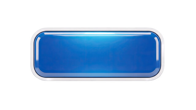 Blue Button with White Border on White Background
