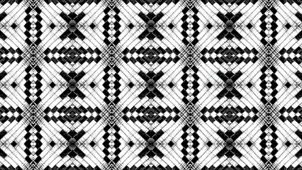 Black And White Geometric Seamless Rhombus Pattern