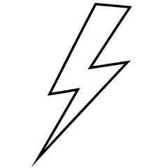 Bold black lightning bolt electric energy symbol silhouette
