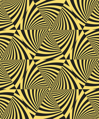 Seamless pattern. Abstract striped background. Black and white design. Vector illustration for textile printing, packaging, wrapper, etc.