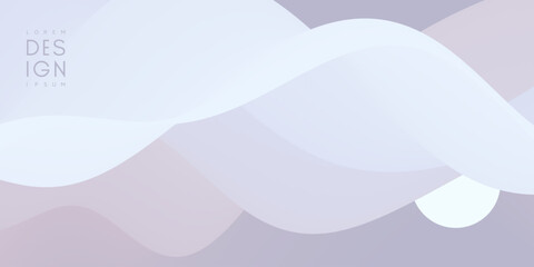 There is sun and clouds in the sky. Nature background. Modern pattern. 3d vector Illustration for brochure, poster, presentation, flyer or banner.