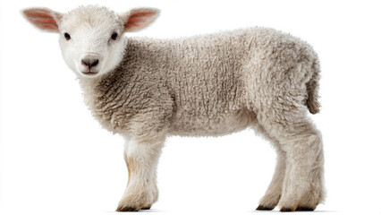 Fototapeta premium Cute Lamb Isolated on White