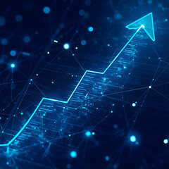 abstract business background with arrows, Futuristic Investment Analytics Panel Showing Upward Growth Signals
