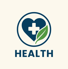 Heart, cross, and leaf logo for natural healthcare and medical wellness.
