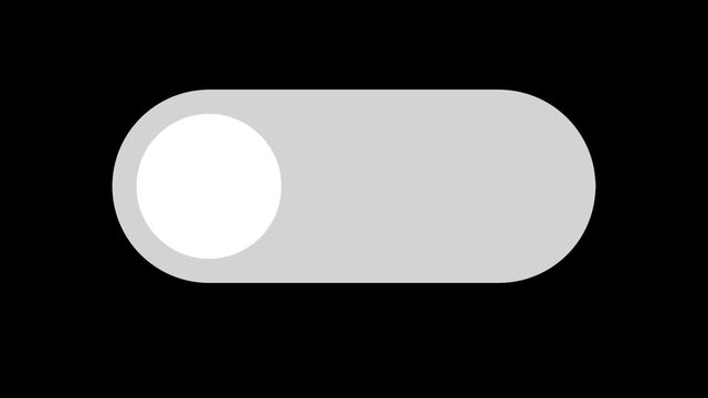 Digital On and Off Button Animation on Black background