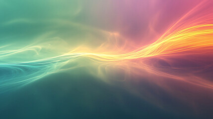 Obraz premium Radiant prism lines bending gently across an ethereal glowing atmosphere