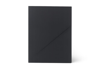 Fototapeta premium Black presentation folder mock-up template, a blank stationery item for corporate branding use, for holding documents. Transparent background