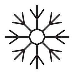 Line snowflake icon Christmas vector illustration