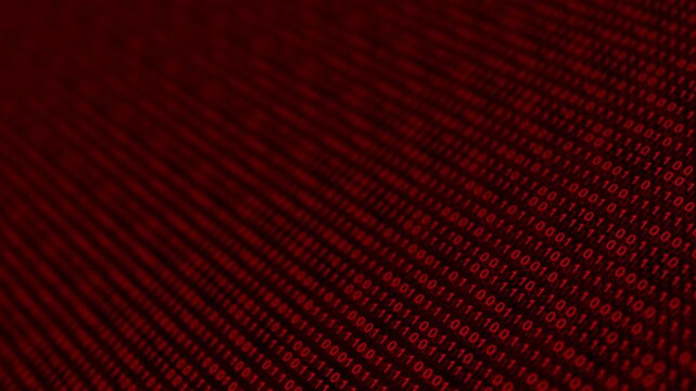 Red Binary Digital Background
