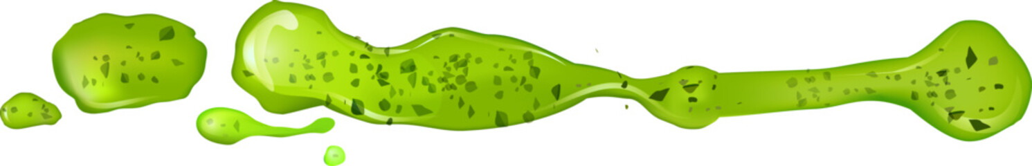 A green blob with a green stem