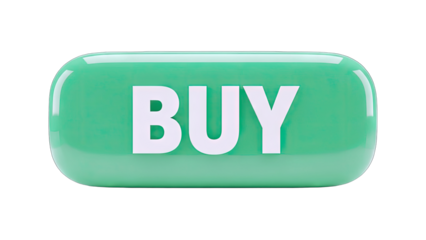 Green Buy Button on White Background