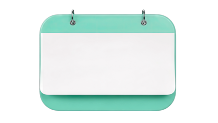 Blank Calendar with White Paper on White Background