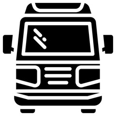 camper van icon isolated on white background. vector illustration icon for travel and vacation