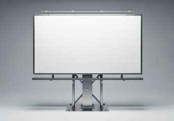 Large blank outdoor advertising board structure stands ready for promotion against a neutral background