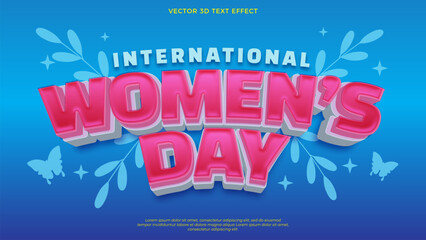 International women's day text effect