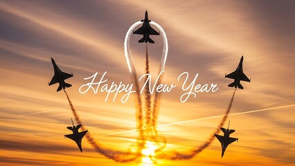 Happy new year jets formation