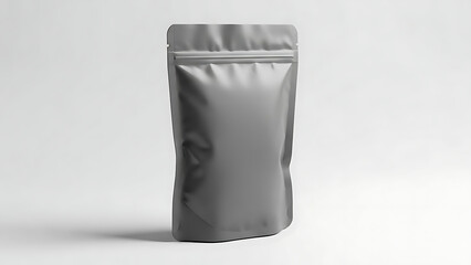 matte finish snack pouch mockup, realistic wrinkled texture, front and side view, bright studio lighting highlighting the matte finish and shape of the packaging--v 6.1 --ar 16:9 --q 2"