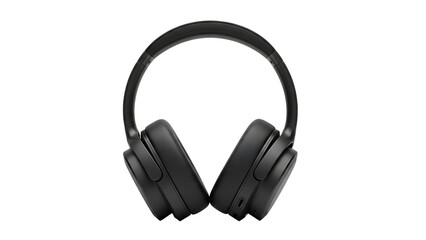 Fototapeta premium Black over ear headphones isolated on a transparent background