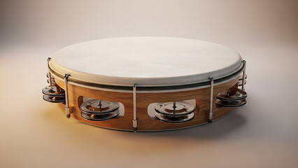 Samba tambourine with shiny jingles