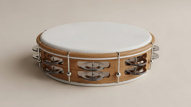 Samba tambourine with shiny jingles