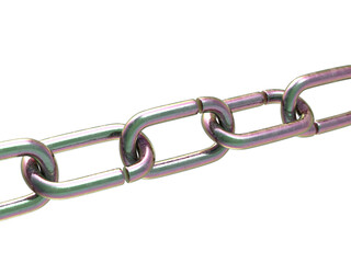 Strong Interlinked Steel Chain