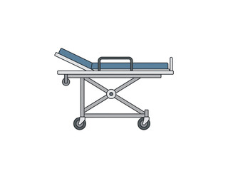 Medical Stretcher Illustration Emergency Room Patient Transport