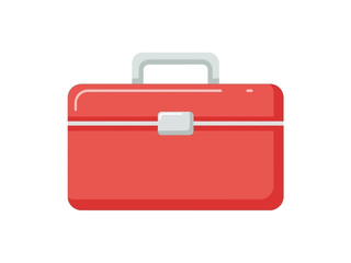 Red Toolbox Graphic Essential Equipment for Projects and DIY Tasks