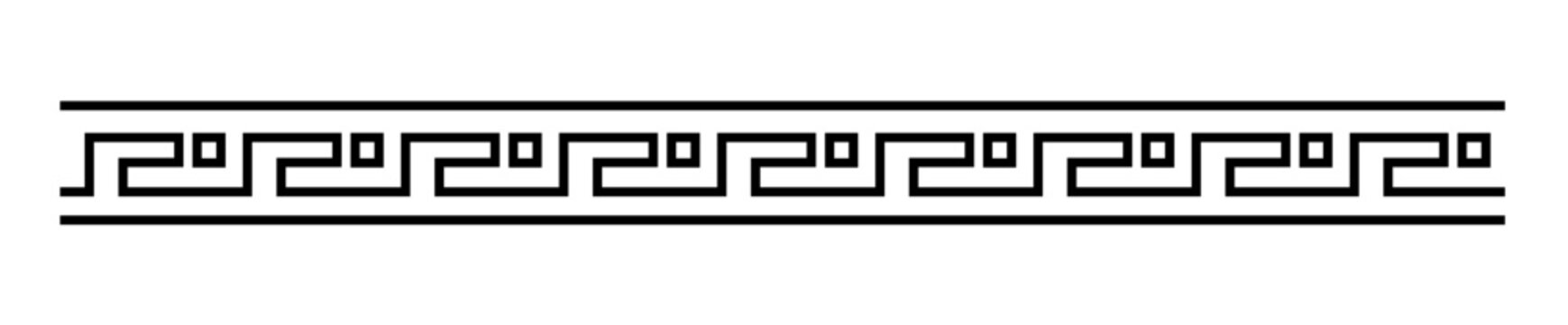 Chinese Oriental Border Vector, Traditional Asian Japanese Decorative Corners, Festive Ornaments, and Classic Separator Elements