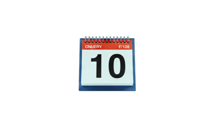 Calendar Showing January 10th on White Background