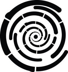 Spiral Maze Circular Pattern
