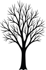 Leafless Tree Silhouette Vector