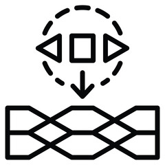 Polymer Formation Reaction Icon Line Vector Illustration