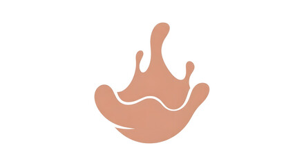 Obraz premium A hand holding a splash of liquid from a direct top viewpoint showcasing fluid dynamics in a minimalistic graphic representation