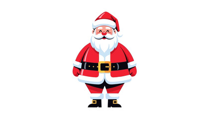 Cheerful Santa Claus with Red Hat and White Beard, Festive Christmas Character
