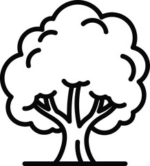 Tree Line Art Minimal Vector