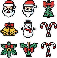 christmas icon set