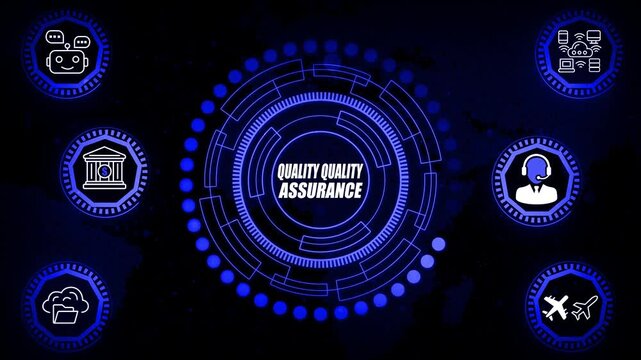 Quality Assurance Workflow Interface | Corporate QA Monitoring Loop, Product Validation Process, Standards Verification, Performance Accuracy & Operational Excellence ViewKEYWORDS:
