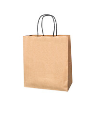 Paper bag isolated on white background.  Mockup for design.
