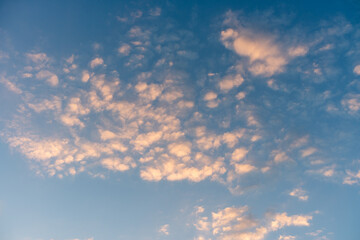 A romantic sunset sky with streaky clouds